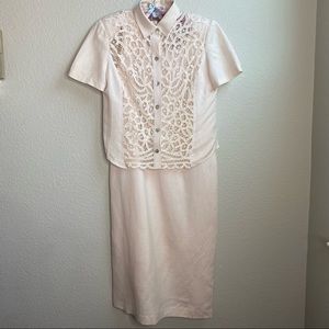 Vintage Coldwater Creek pink modest dress